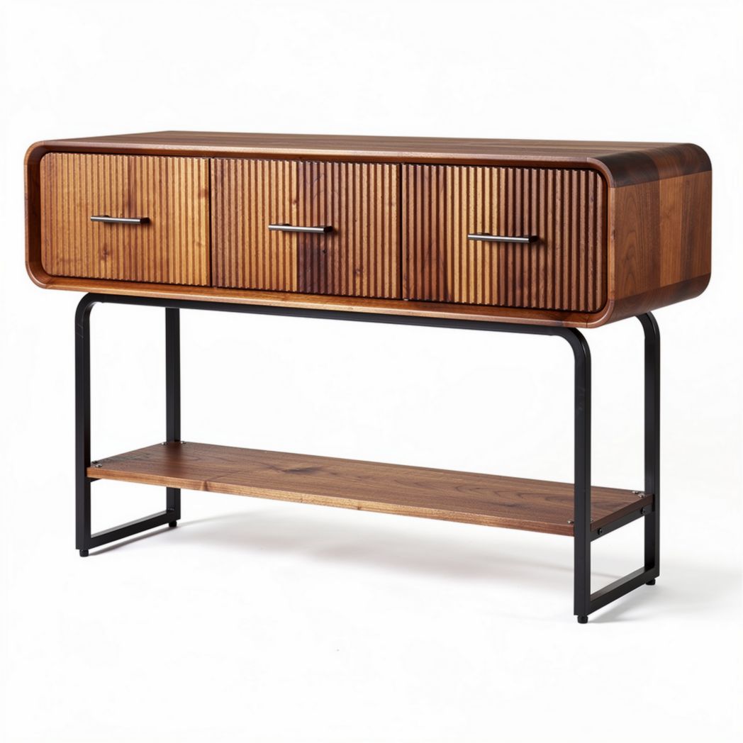 Mobile console in legno con ripiani per ingresso – 120 x 40 x 80 cm