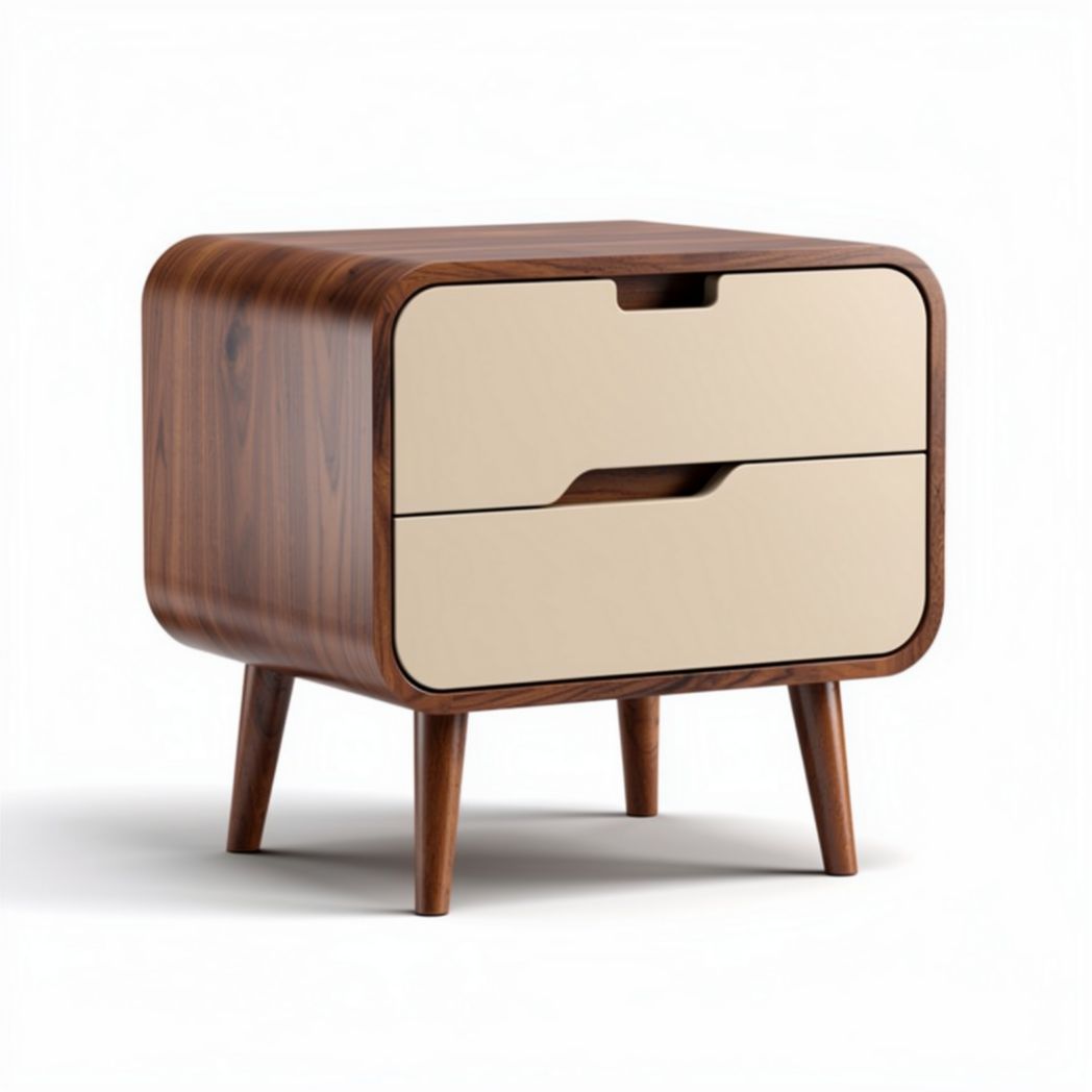 Comodino in legno con cassetti per camera da letto – 40 x 40 x 45 cm